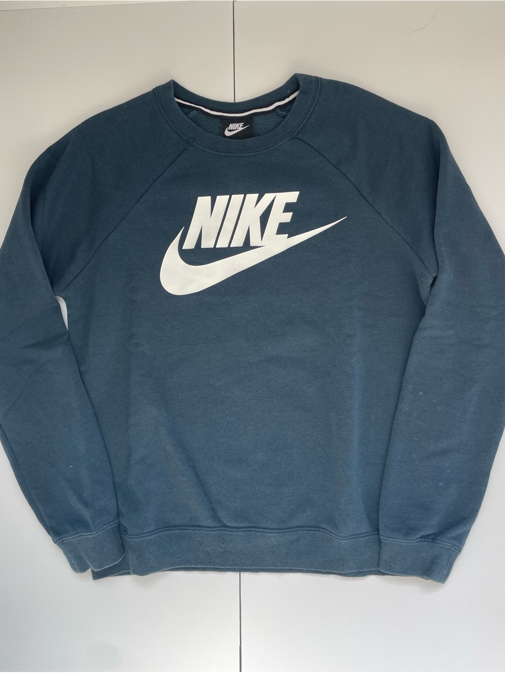 Nike Dark Blue Crewneck Sweatshirt with White Swoosh